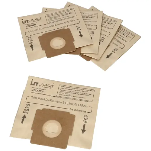 Legjobb ár Porzsák, papír 5db-os (univerzális) ZELMER porszívó pl: FLIP 321-322, ZUNI1