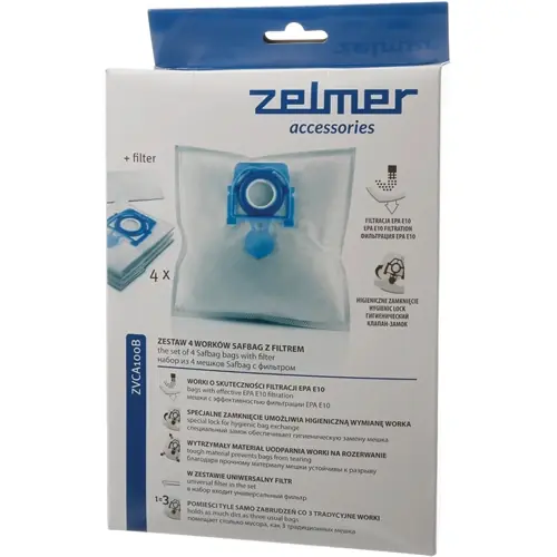 Újdonság Porzsák+szűrő, mikroszálas 4db-os (eredeti) ZELMER porszívó