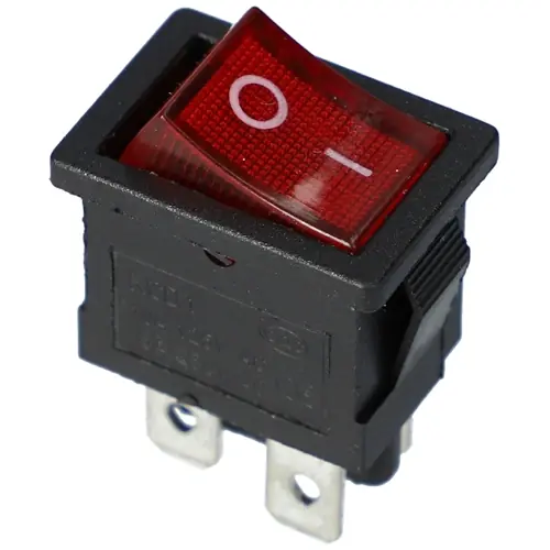 6A/250V AC 21,5x15 mm Billenőkapcsoló, piros, számos, szögletes (utángyártott) SZARVASI SZV 620 kávéfőző Újdonság