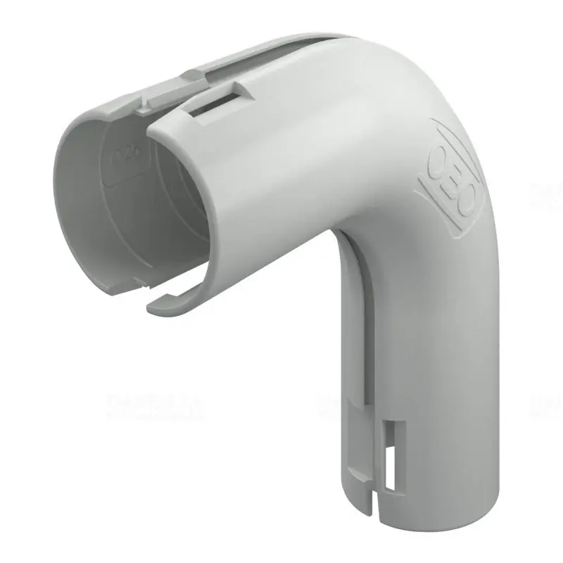 Autentikus OBO 3000 BMS M25 LGR Quick-Pipe 90 fokos könyök M25 világosszürke 2154056