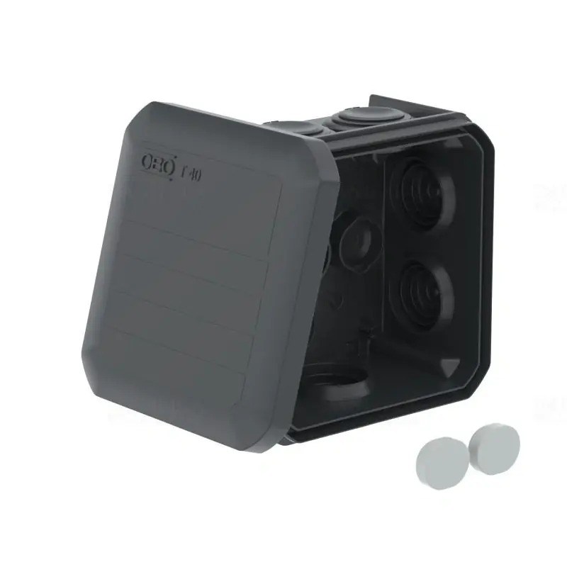 OBO T 40 SW kábel-leágazódoboz bevezetőnyílásokkal 90x90x52 2007464 Kiváló minőség