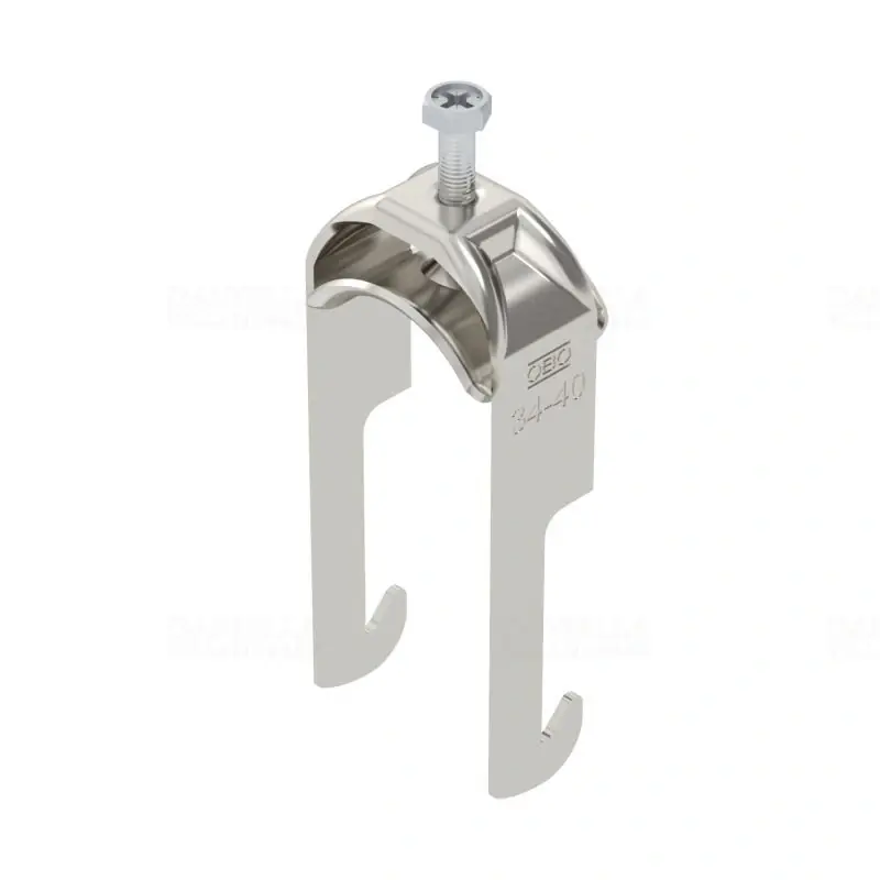 Korlátozott ajánlat OBO BBS kengyeles bilincs W-kivitel rozsdamentes acél 1 kábel részére fém nyomóvályúval 34-40mm, 40mm szögvashoz BS-W1-S-40 A2 1188032