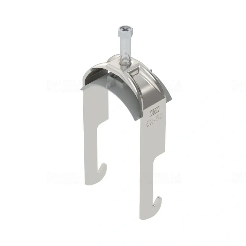 OBO BBS kengyeles bilincs W-kivitel rozsdamentes acél 1 kábel részére műanyag nyomóvályúval 52-58mm, 40mm szögvashoz BS-W1-K-58 A2 1187850 Kiárusítás