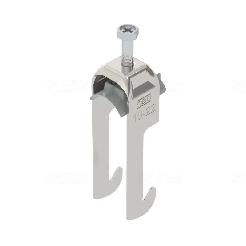 OBO BBS kengyeles bilincs W-kivitel rozsdamentes acél 1 kábel részére műanyag nyomóvályúval 16-22mm, 40mm szögvashoz BS-W1-K-22 A2 1187814 Autentikus