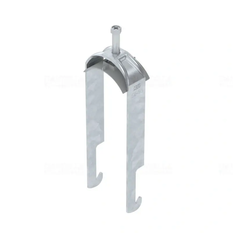 OBO BBS kengyeles bilincs W-kivitel tűzihorganyzott 2 kábel részére műanyag nyomóvályúval 52-58mm, 40mm szögvashoz BS-W2-K-58 FT 1187751 Eredeti