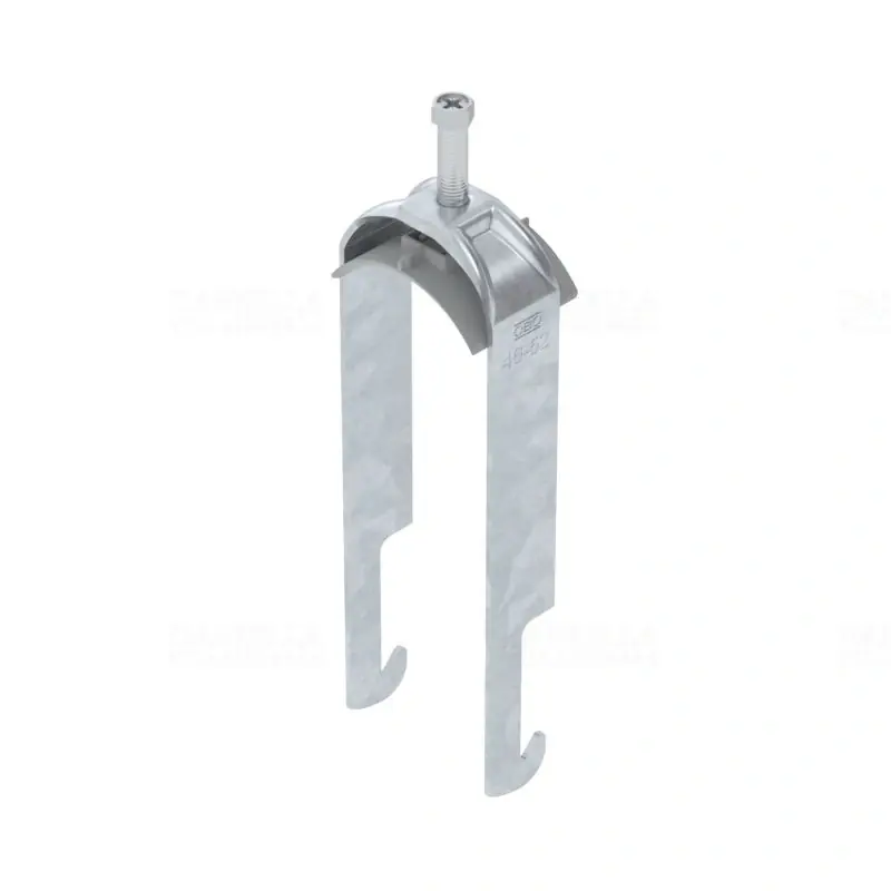 OBO BBS kengyeles bilincs W-kivitel tűzihorganyzott 2 kábel részére műanyag nyomóvályúval 46-52mm, 40mm szögvashoz BS-W2-K-52 FT 1187745 Akció