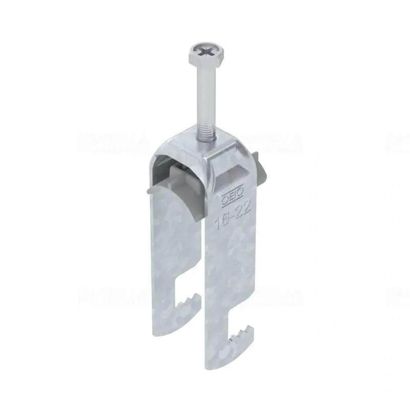 Korlátozott ajánlat OBO BBS kengyeles bilincs F-kivitel tűzihorganyzott 2 kábel részére műanyag nyomóvályúval 16-22mm, 4-12mm laposvashoz BS-F2-K-22 FT 1187615