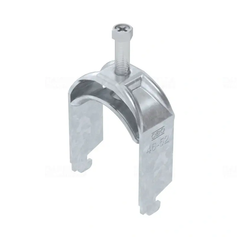 Ajánlat OBO BBS kengyeles bilincs N-kivitel tűzihorganyzott 1 kábel részére fém nyomóvályúval 46-52mm, 11-12mm résszélességhez BS-N1-S-52 FT 1187044