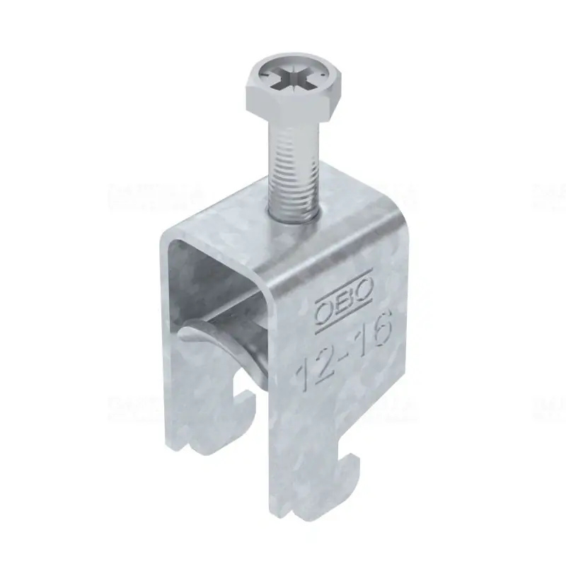 OBO BBS kengyeles bilincs N-kivitel tűzihorganyzott 1 kábel részére fém nyomóvályúval 12-16mm, 11-12mm résszélességhez BS-N1-S-16 FT 1187008 Biztonságos fizetés