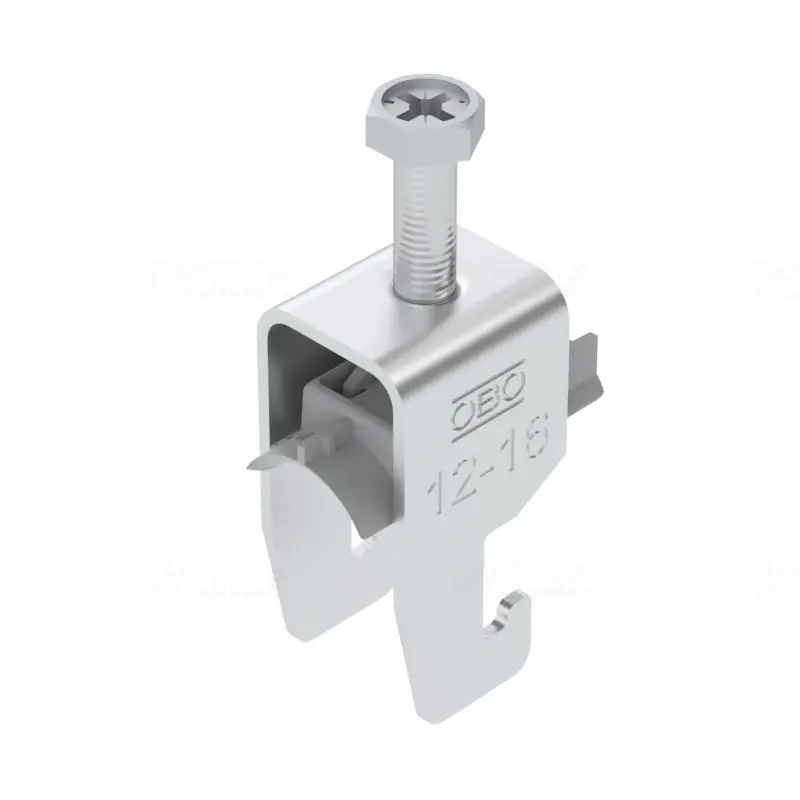 Autentikus OBO BBS kengyeles bilincs U-kivitel alumínium 1 kábel részére műanyag nyomóvályúval 12-16mm, 18-22mm résszélességhez BS-U1-K-16 ALU 1186909