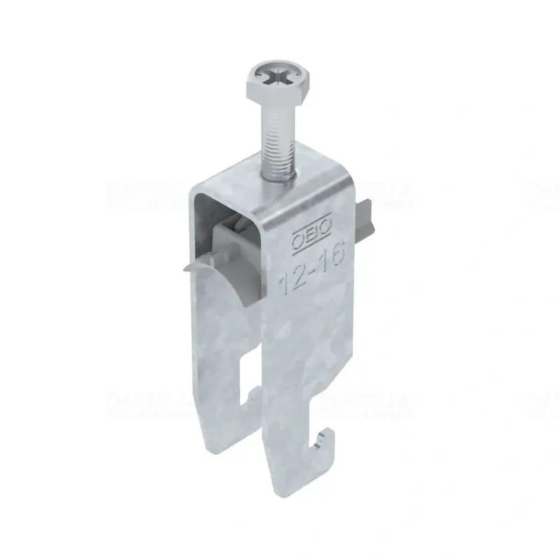 Eredeti OBO BBS kengyeles bilincs U-kivitel tűzihorganyzott 2 kábel részére műanyag nyomóvályúval 12-16mm, 18-22mm résszélességhez BS-U2-K-16 FT 1186710