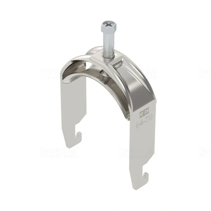 OBO BBS kengyeles bilincs U-kivitel rozsdamentes acél 1 kábel részére fém nyomóvályúval 64-70mm, 18-22mm résszélességhez BS-U1-S-70 A4 1186669 Újdonság