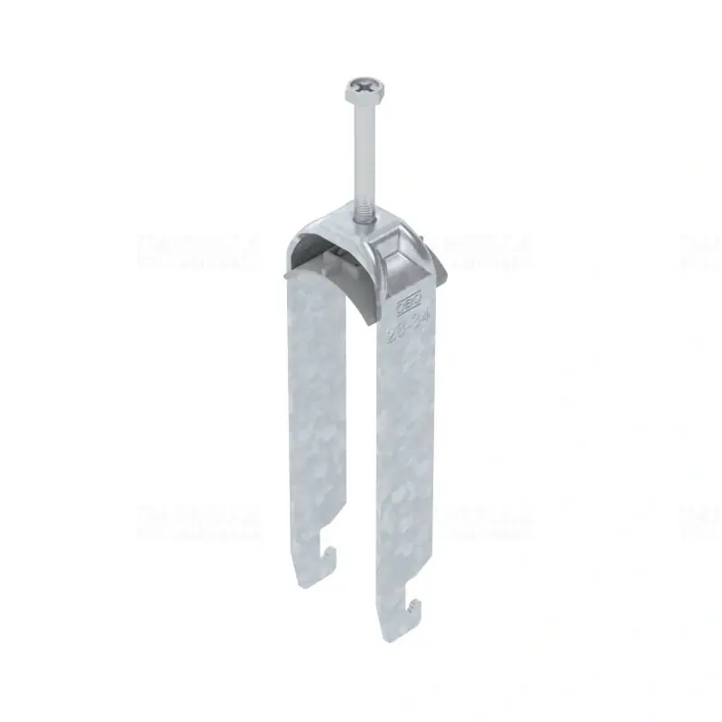 Eredeti OBO BBS kengyeles bilincs U-kivitel tűzihorganyzott 3 kábel részére műanyag nyomóvályúval 28-34mm, 18-22mm résszélességhez BS-U3-K-34 FT 1186731