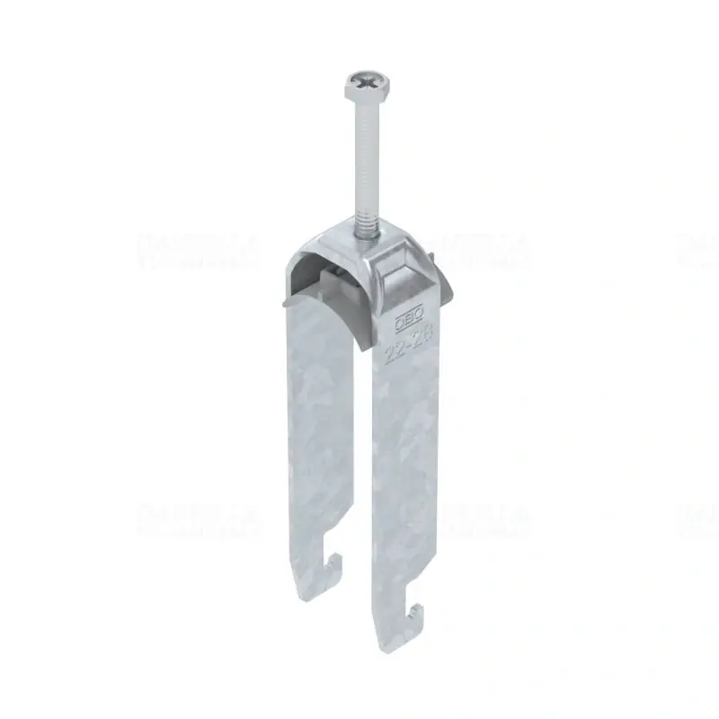 OBO BBS kengyeles bilincs U-kivitel tűzihorganyzott 3 kábel részére műanyag nyomóvályúval 22-28mm, 18-22mm résszélességhez BS-U3-K-28 FT 1186724 Prémium