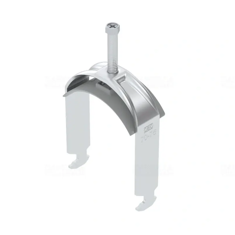 Alacsony ár OBO BBS kengyeles bilincs H-kivitel alumínium 1 kábel részére műanyag nyomóvályúval 70-76mm, 16-17mm résszélességhez BS-H1-K-76 ALU 1186476