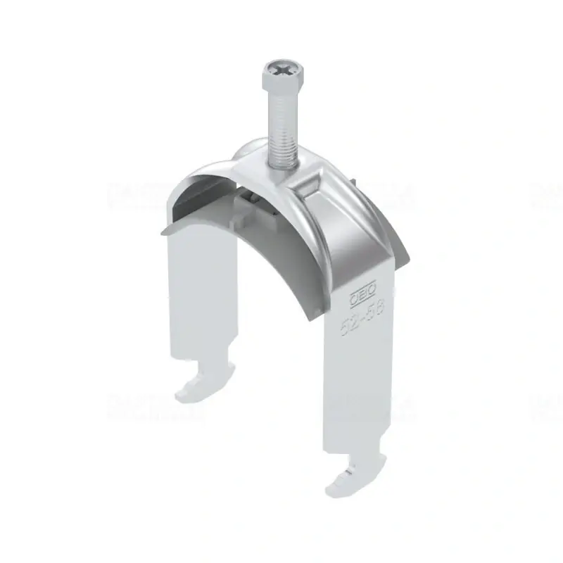 OBO BBS kengyeles bilincs H-kivitel alumínium 1 kábel részére műanyag nyomóvályúval 52-58mm, 16-17mm résszélességhez BS-H1-K-58 ALU 1186456 Pénzvisszafizetés