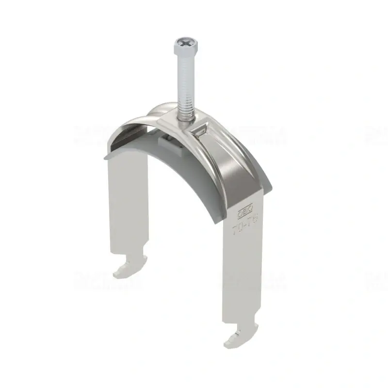 Kiárusítás OBO BBS kengyeles bilincs H-kivitel rozsdamentes acél 1 kábel részére műanyag nyomóvályúval 70-76mm, 16-17mm résszélességhez BS-H1-K-76 A2 1186376