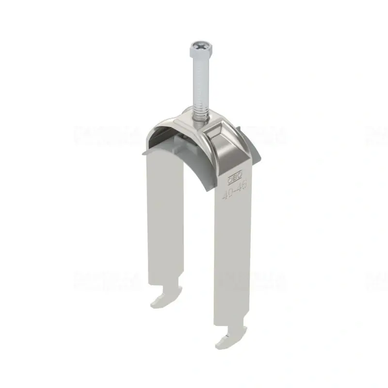 OBO BBS kengyeles bilincs H-kivitel rozsdamentes acél 2 kábel részére műanyag nyomóvályúval 40-46mm, 16-17mm résszélességhez BS-H2-K-46 A2 1186343 Ingyenes szállítás