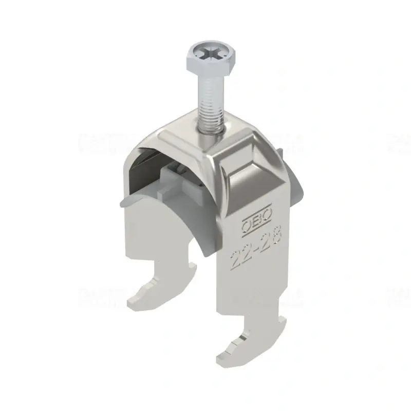 Prémium OBO BBS kengyeles bilincs H-kivitel rozsdamentes acél 1 kábel részére műanyag nyomóvályúval 22-28mm, 16-17mm résszélességhez BS-H1-K-28 A2 1186322