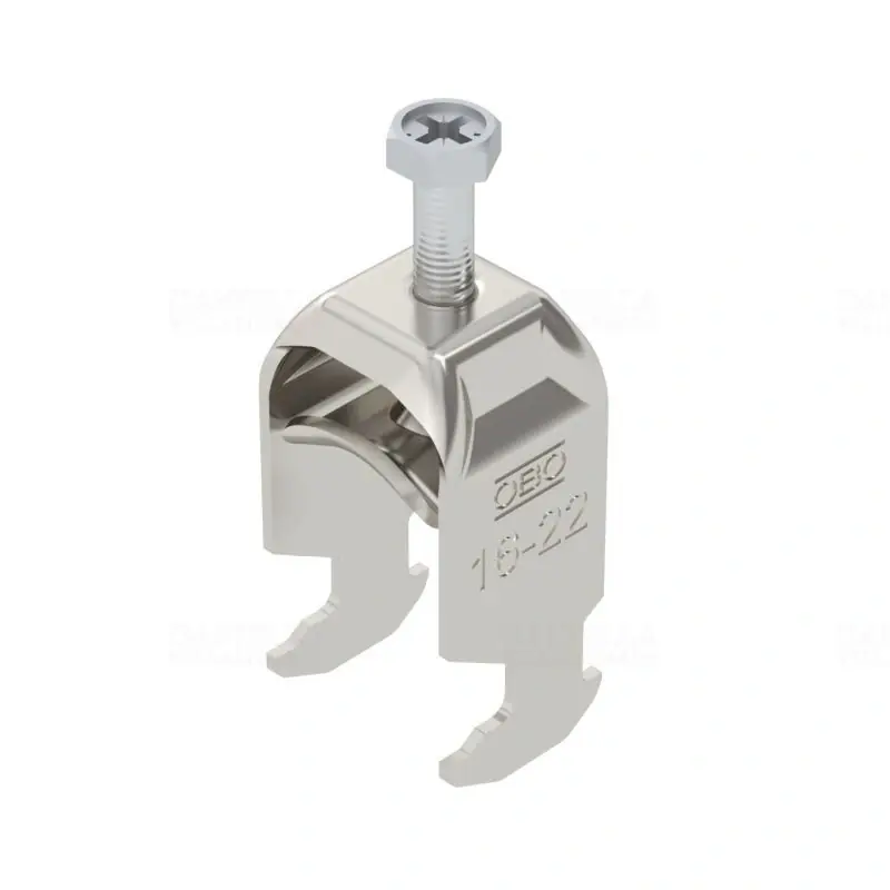 Autentikus OBO BBS kengyeles bilincs H-kivitel rozsdamentes acél 1 kábel részére fém nyomóvályúval 16-22mm, 16-17mm résszélességhez BS-H1-S-22 A2 1186116