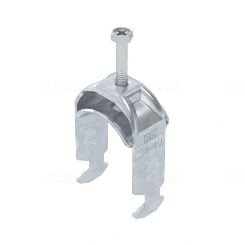 OBO BBS kengyeles bilincs H-kivitel tűzihorganyzott 1 kábel részére fém nyomóvályúval 34-40mm, 16-17mm résszélességhez BS-H1-S-40 FT 1186036 Pénzvisszafizetés