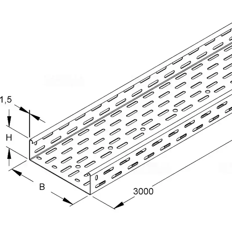 Olcsó Kábeltálca 60x100 1,5 (funkciómegtartó) RS60100 NIEDAX RS60100 NIEDAX