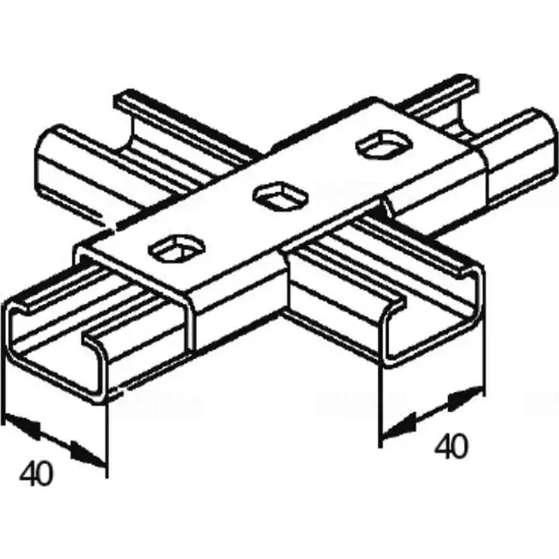 Kedvezmény Kereszt-összekötő, 40 mm-es sínszélességhez KV40 NIEDAX KV40 NIEDAX