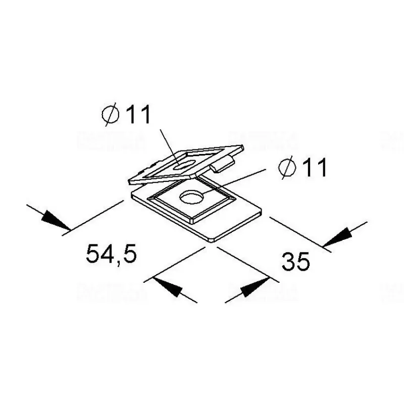 Biztonságos fizetés Rácsos tálca rögzítő GRWGK 10 S NIEDAX
