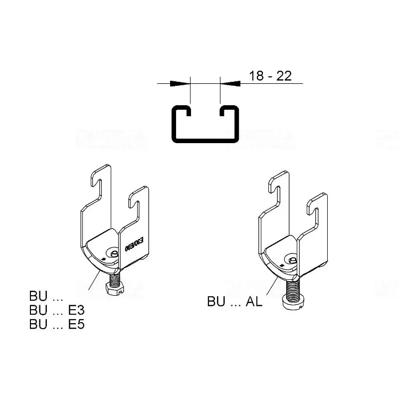 Ingyenes szállítás NIEDAX BU 18 univerzális bilincs 14-18mm, 1 kábel