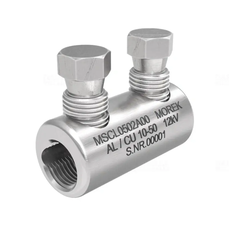 Ingyenes szállítás Szakadófejes csavaros kábelösszekötő Al/Cu 10-50mm2 12kV 2xAL Morek MSCL0502A00
