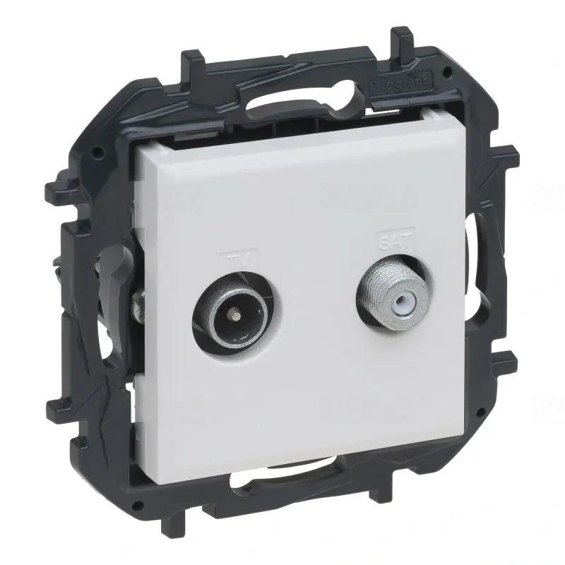 Niloé Step fehér TV-SAT csillagpontos aljzat (1,5 dB) 863183B Legrand Alacsony ár