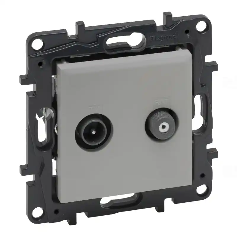 Újdonság Niloé Step alumínium TV-SAT csillagpontos aljzat (1,5 dB) 863383 Legrand