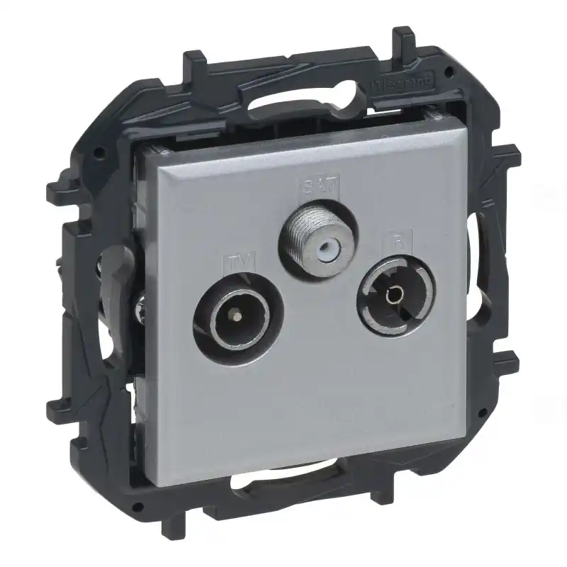 Pénzvisszafizetés Niloé Step alumínium TV-R-SAT végzáró aljzat (10 dB) 863379B Legrand