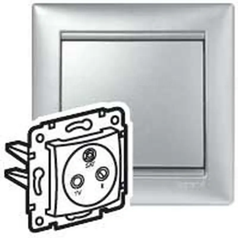 Legrand 770136 Valena TV-RD-SAT aljzat végzáró 10 dB, alumínium Újdonság