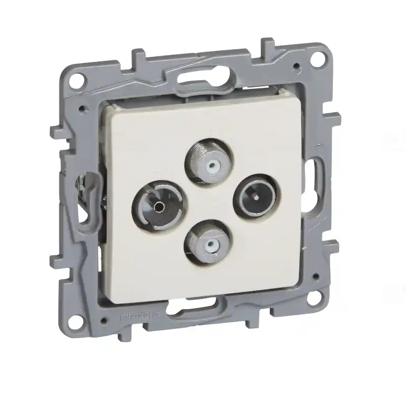 Rendeld meg most Legrand 764666 Niloé TV-RD-SAT-SAT csillagpontos aljzat, végzáró (1,5 dB), bézs