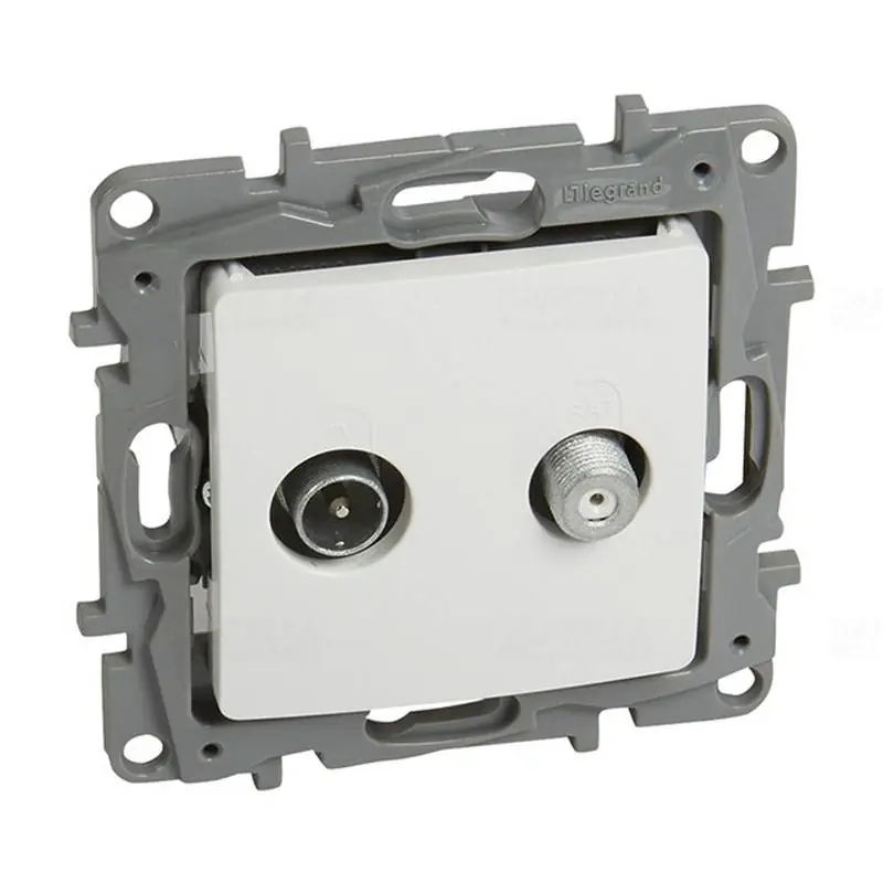 Legrand 764558 Niloé TV-SAT aljzat, végzáró (10 dB), fehér Pénzvisszafizetés