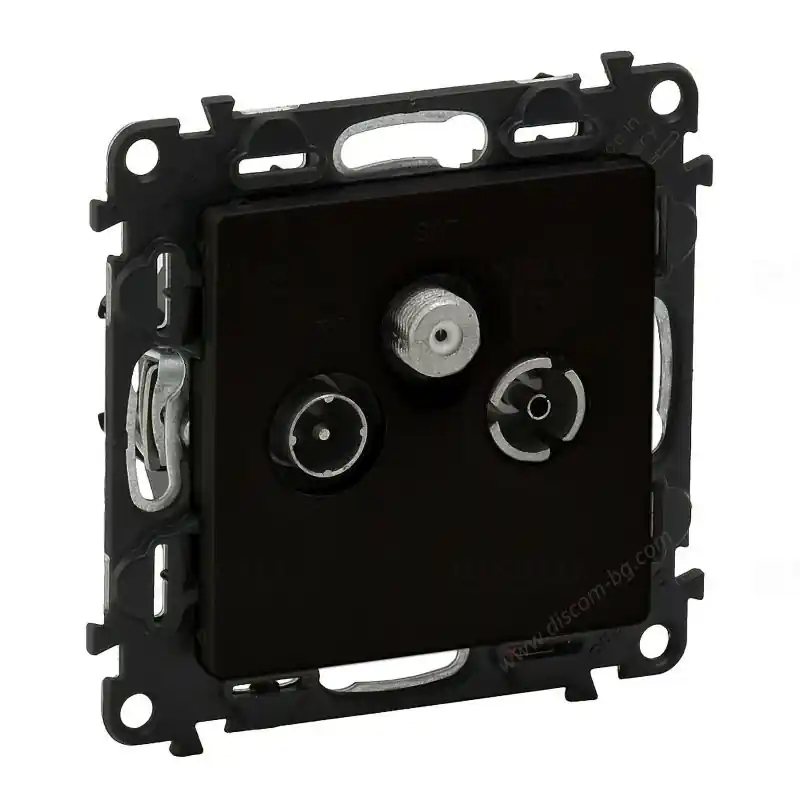 Újdonság Valena Life 756365 TV/RD/SAT aljzat átmenő, 14 dB fekete Legrand