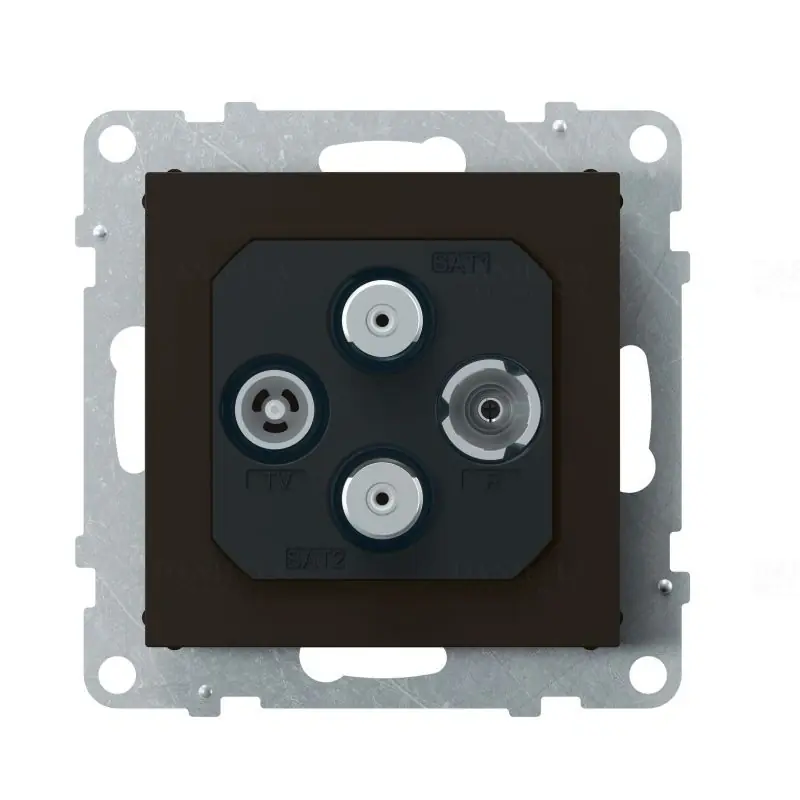 Kedvezmény Legrand 721470 Suno TV-R-SAT-SAT csatlakozóaljzat, végzáró keret nélkül, fekete