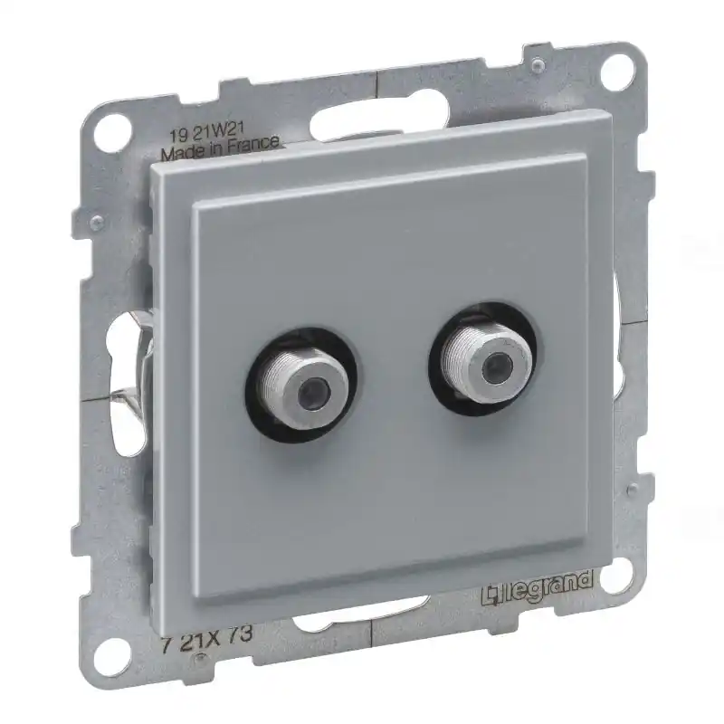 Legrand 721373 Suno TV csatlakozóaljzat, (F) típus, végzáró, keret nélkül, alumínium Ajánlat