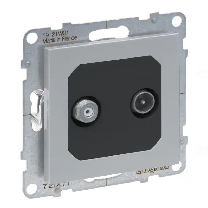 Legrand 721371 Suno TV-SAT csatlakozóaljzat, csillagpontos, keret nélkül, alumínium Rendeld meg most