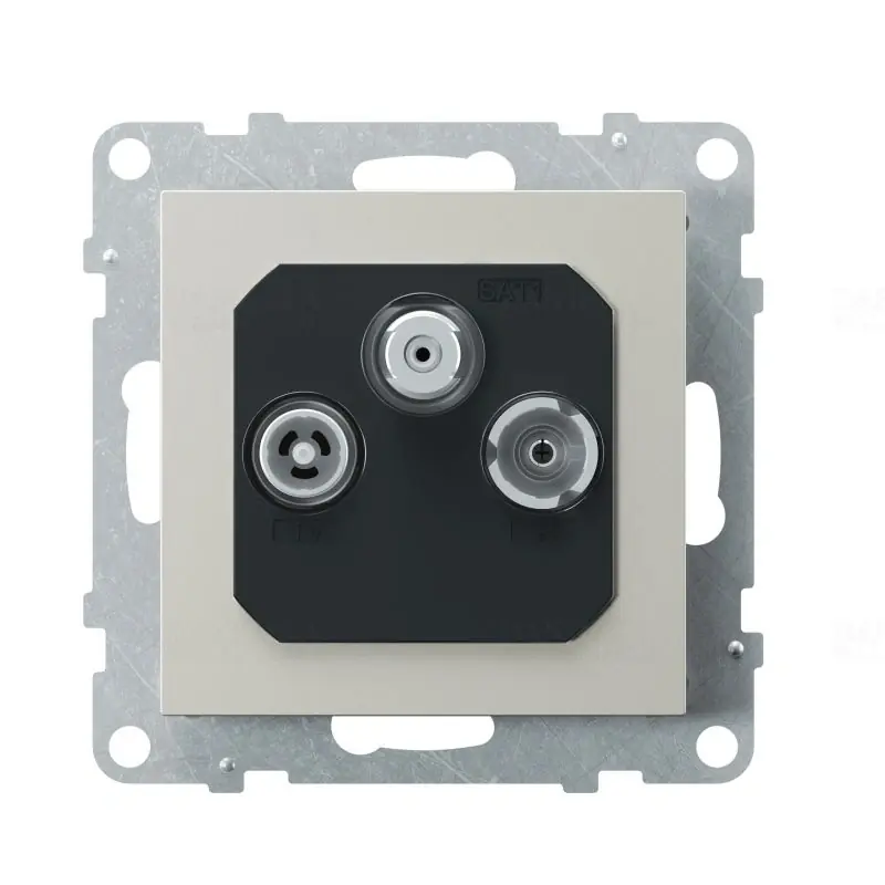 Legrand 721367 Suno TV-R-SAT csatlakozóaljzat végzáró, keret nélkül, alumínium Kiváló minőség