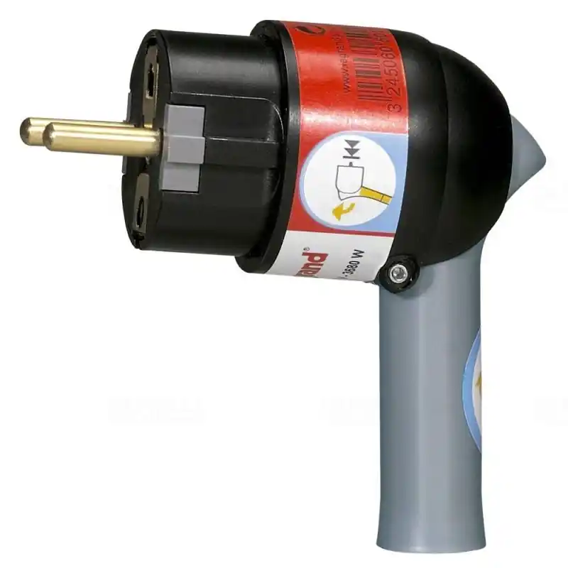 Legrand 050176 Földelt csatlakozódugó kiemelőkarral, oldalsó bekötésű, szürke-fekete Gyors szállítás