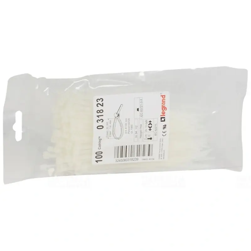 Korlátozott ajánlat Legrand 031823 Colring Kábelkötegelő 140x3,5 natúr