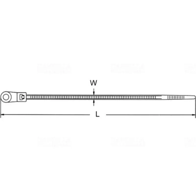 Eredeti Kábelkötegelő370x4,8 natúr, rögzítőszemmel 262832 Haupa