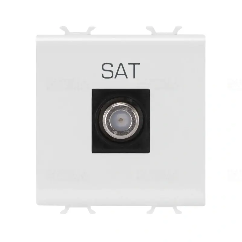 Chorus matt fehér TV aljzat, végzáró, 2 modulos GW15377 Gewiss Ingyenes szállítás