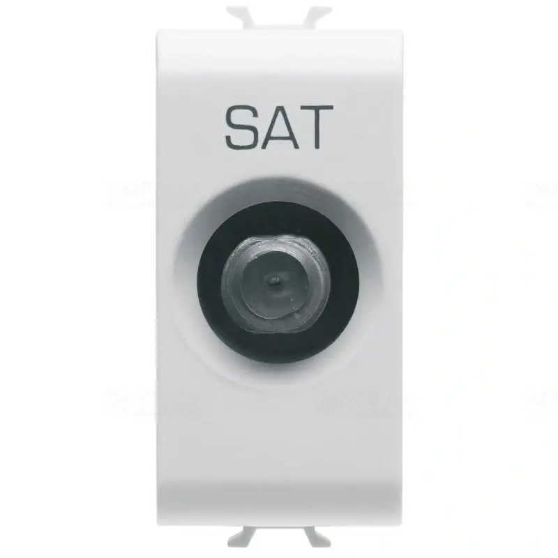 Chorus matt fehér TV-SAT aljzat, átmenő 5dB, 1 modulos GW15372 Gewiss Csak ma