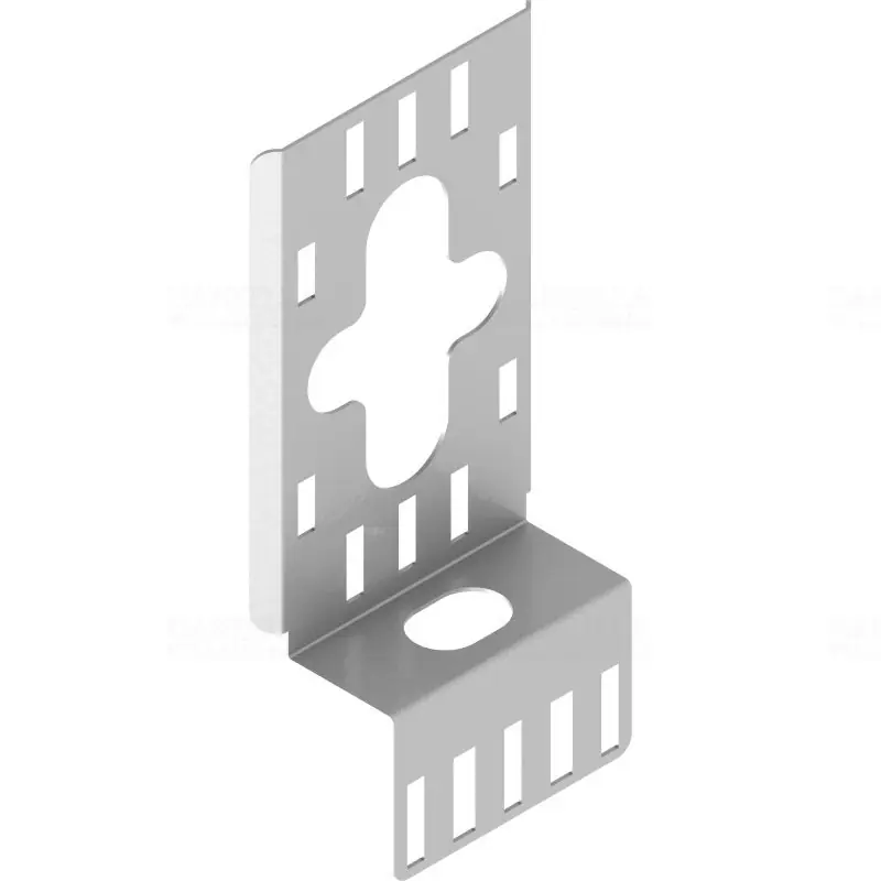 Népszerű BAKS UPZUPN kötődoboz tartó kábellétrához, kábeltálcához 116x242x45mm kétszer hajlított 951005