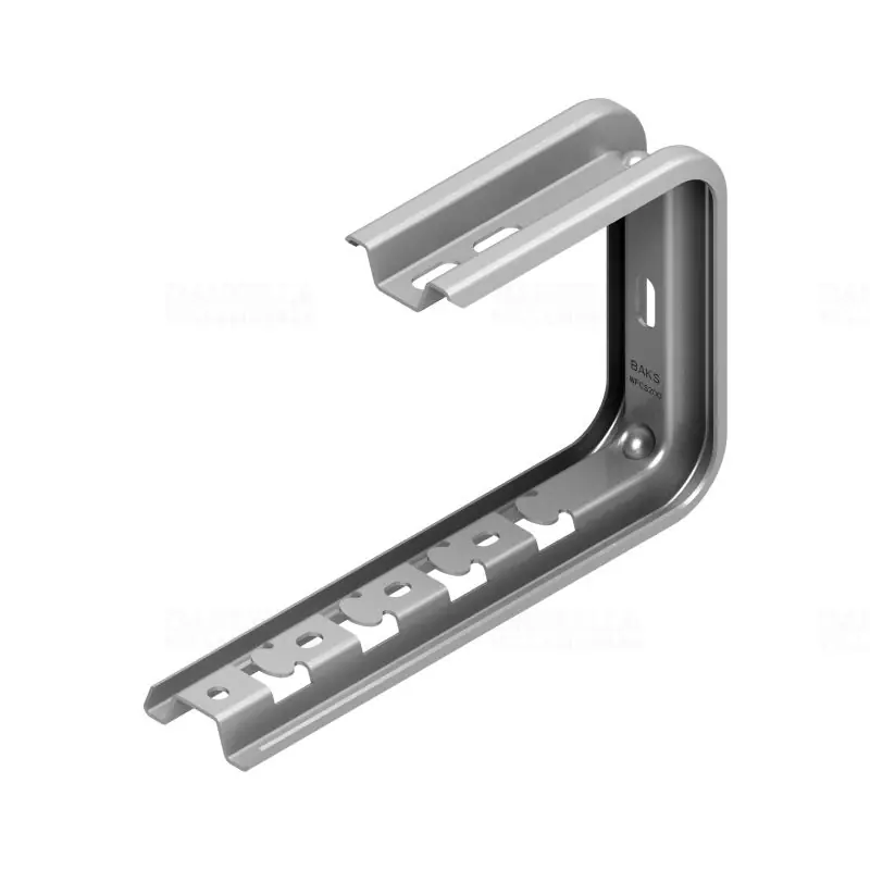 Olcsó BAKS WFMCS150 (210mm) oldalfali és mennyezeti tartókengyel rácsos kábeltálcához 901815