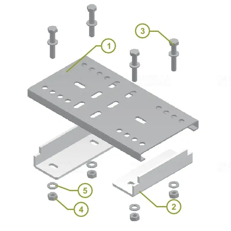 Kiárusítás BAKS BDHM120×240 Szerelőlemez készlet 120x240mm I-gerendához, szalaghorganyzott, anyagvastagság 3,0mm 752700