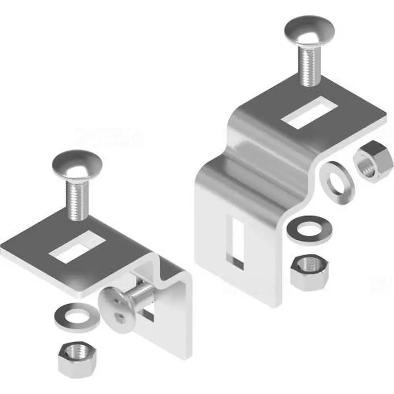 BAKS NKH Rögzítőbilincs I-oszlophoz (2db bilincs + 3db csavar), tűzihorganyzott 700509 Kiárusítás